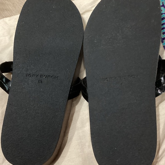 Tory Burch Black and Tan Sandals - Picture 2 of 2